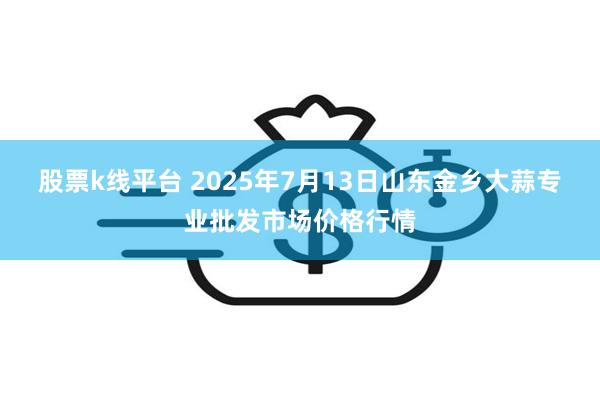 股票k线平台 2025年7月13日山东金乡大蒜专业批发市场价格行情