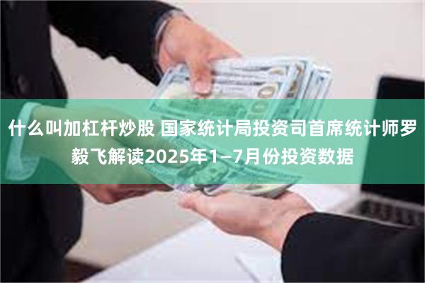 什么叫加杠杆炒股 国家统计局投资司首席统计师罗毅飞解读2025年1—7月份投资数据